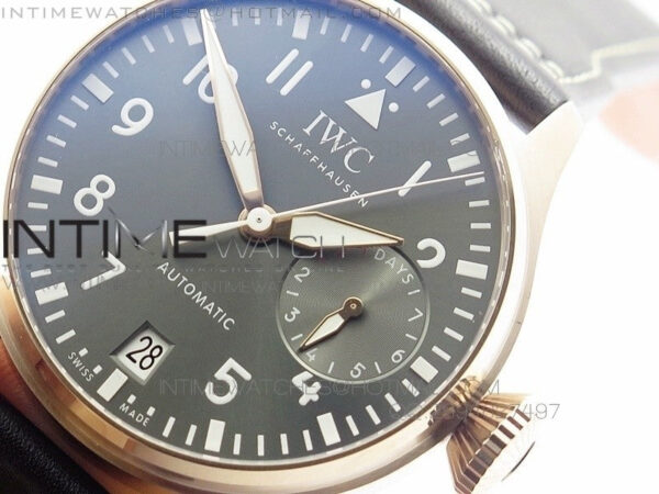 Big Pilot IW500917 ZF 1:1 RG Best Edition on Brown Leather Strap A521111 – Bild 5