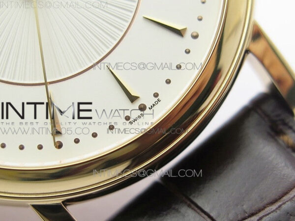 Calatrava 5153G-010 RG ZF 1:1 Best Edition White textured dial on Brown Leather Strap A324CS – Bild 7