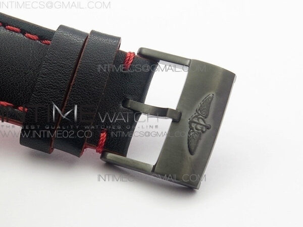 Avenger II Seawolf DLC V2 Best Edition Black Dial Numeral Markers Red Second Hand on Black Strap A2836(Free Brown Leather Strap – Bild 9