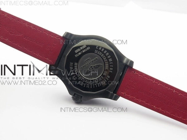 Avenger II Seawolf DLC V2 Best Edition Black Dial Numeral Markers Red Second Hand on Black Strap A2836(Free Brown Leather Strap – Bild 10