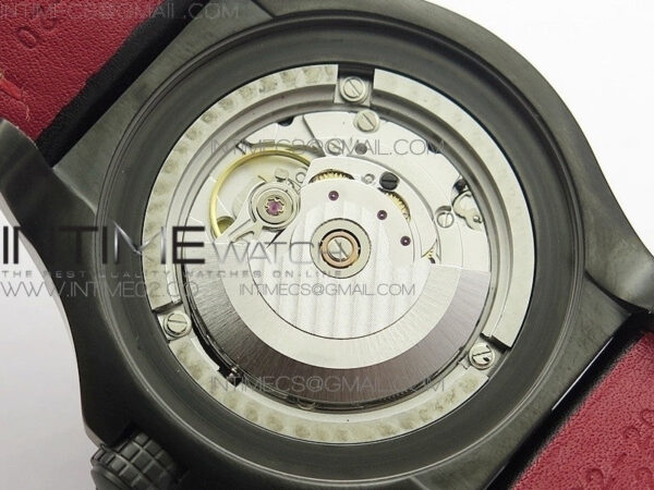 Avenger II Seawolf DLC V2 Best Edition Black Dial Numeral Markers Red Second Hand on Black Strap A2836(Free Brown Leather Strap – Bild 12