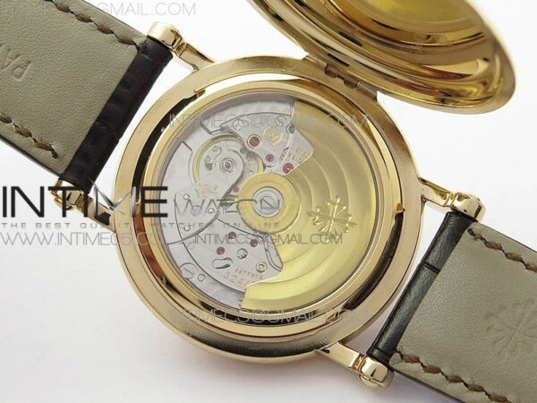 Calatrava 5153G-010 RG ZF 1:1 Best Edition White textured dial on Brown Leather Strap A324CS – Bild 25