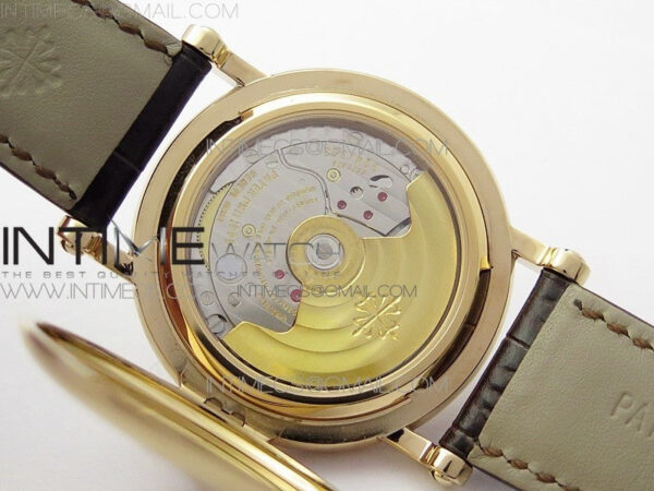 Calatrava 5153G-010 RG ZF 1:1 Best Edition White textured dial on Brown Leather Strap A324CS – Bild 26