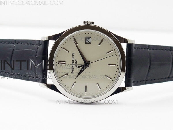 Calatrava 5296G SS ZF 1:1 Best Edition Ivory Dial On Black Leather Strap 324CS (Free box) – Bild 3