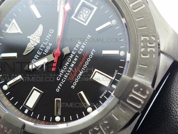 Avenger II Seawolf DLC V2 Best Edition Black Dial Stick Markers Red Second Hand on Black Strap A2836 (Free Brown Leather Strap) – Bild 5
