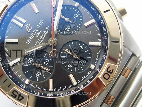 Chronomat B01 42mm SS/RG TF 1:1 Best Edition Gray Dial on SS Bracelet A7750 – Bild 6