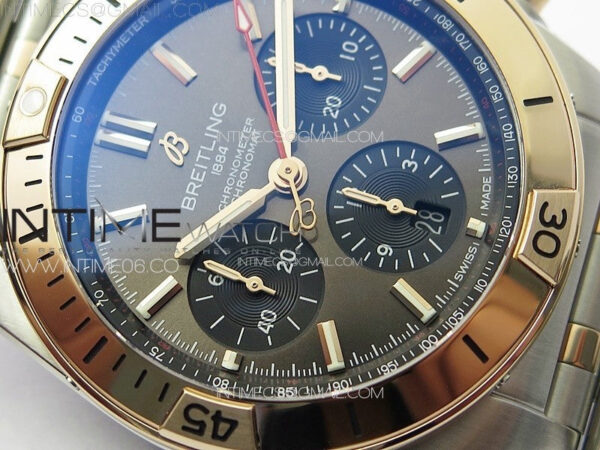 Chronomat B01 42mm SS/RG TF 1:1 Best Edition Gray Dial on SS Bracelet A7750 – Bild 8