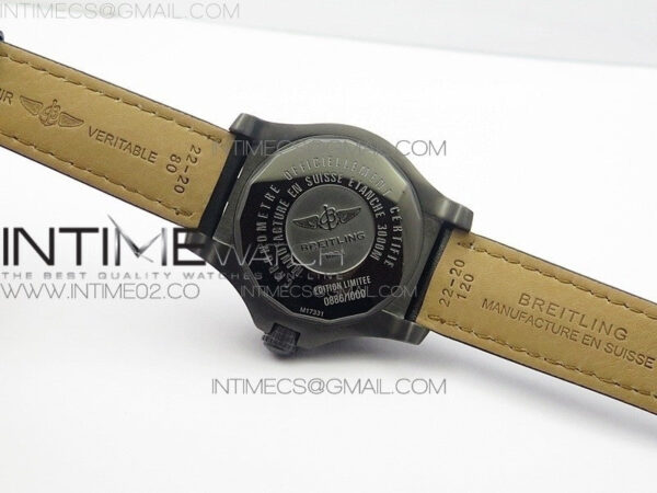 Avenger II Seawolf DLC V2 Best Edition Black Dial Stick Markers Red Second Hand on Black Strap A2836 (Free Brown Leather Strap) – Bild 10