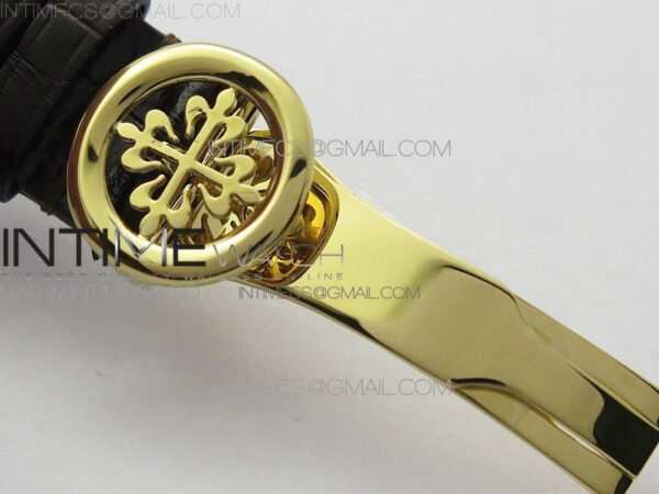 Calatrava 5153G-010 YG ZF 1:1 Best Edition White textured dial on Brown Leather Strap A324CS – Bild 14