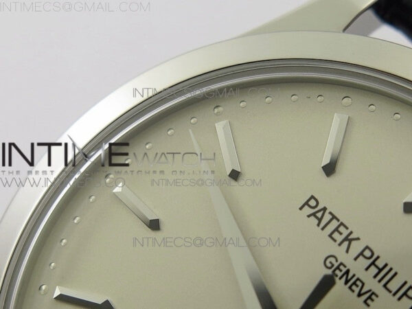 Calatrava 5296G SS ZF 1:1 Best Edition Ivory Dial On Black Leather Strap 324CS (Free box) – Bild 11