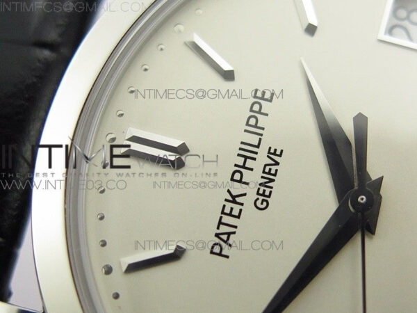 Calatrava 5296G SS ZF 1:1 Best Edition Ivory Dial On Black Leather Strap 324CS (Free box) – Bild 12
