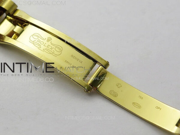 DateJust 31mm YG/Crystals Bezel APSF Best Edition Blue MOP Dial Crystals Markers on President Bracelet A2824 – Bild 17