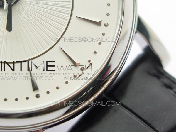 Calatrava 5153G-010 SS ZF 1:1 Best Edition White textured dial on Black Leather Strap A324CS – Bild 7