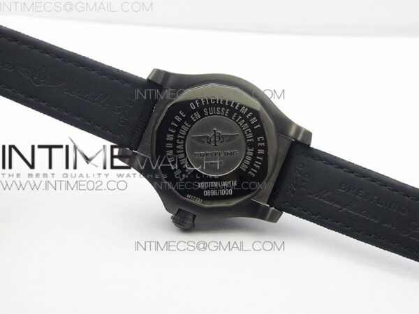 Avenger II Seawolf DLC V2 Best Black Dial Stick Markers Yellow Second Hand on Black Strap A2836 (Free Brown Leather Strap) – Bild 10
