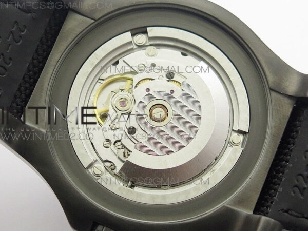 Avenger II Seawolf DLC V2 Best Black Dial Stick Markers Yellow Second Hand on Black Strap A2836 (Free Brown Leather Strap) – Bild 12