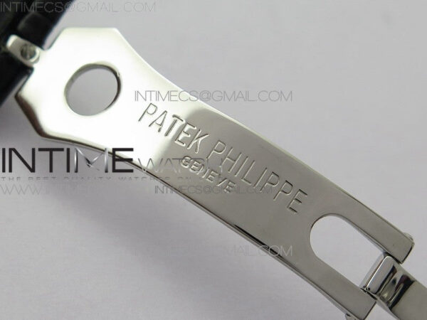Calatrava 5153G-010 SS ZF 1:1 Best Edition White textured dial on Black Leather Strap A324CS – Bild 20
