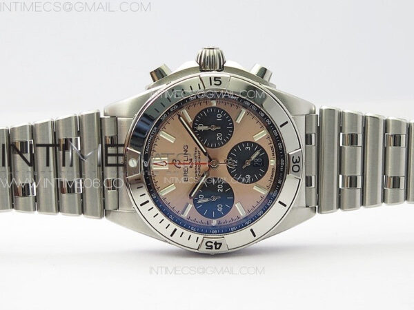 Chronomat B01 42mm SS TF 1:1 Best Edition Copper Dial Black Subdial on SS Bracelet A7750 – Bild 3