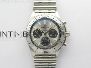 Chronomat B01 42mm SS TF 1:1 Best Edition Silver Dial Black Subdial on SS Bracelet A7750