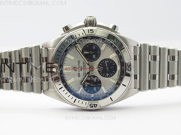 Chronomat B01 42mm SS TF 1:1 Best Edition Silver Dial Black Subdial on SS Bracelet A7750 – Bild 3