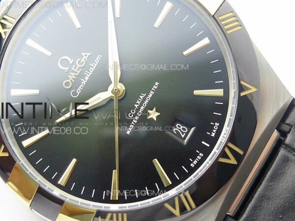 Constellation 131.33.41.21.03.001 SS/RG TW Best Edition Green Dial On Black Gummy Strap A8900 – Bild 5