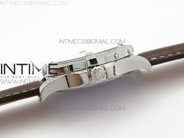 Colt Automatic 44mm SS White Textured Dial on Brown Leather Strap A2824 – Bild 7