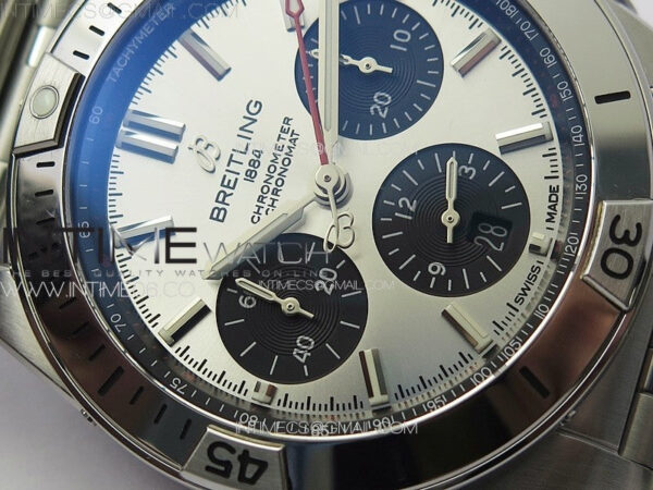 Chronomat B01 42mm SS TF 1:1 Best Edition Silver Dial Black Subdial on SS Bracelet A7750 – Bild 8