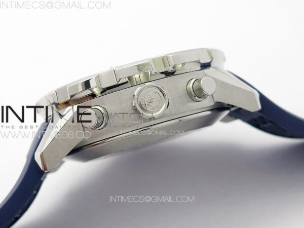 Aquatimer IW376711 SS V6SF 1:1 Best Edition Blue Dial on Blue Rubber Strap A7750 – Bild 9