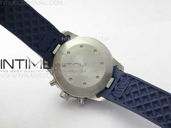 Aquatimer IW376711 SS V6SF 1:1 Best Edition Blue Dial on Blue Rubber Strap A7750 – Bild 16