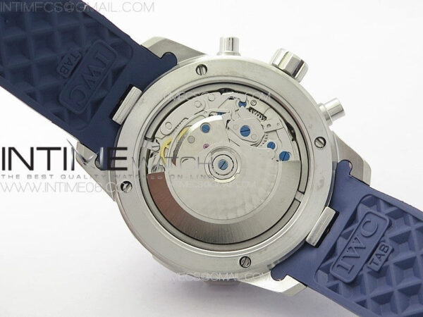 Aquatimer IW376711 SS V6SF 1:1 Best Edition Blue Dial on Blue Rubber Strap A7750 – Bild 20