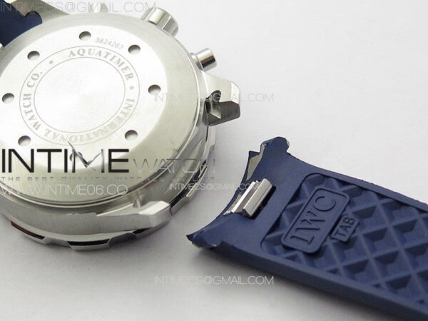Aquatimer IW376711 SS V6SF 1:1 Best Edition Blue Dial on Blue Rubber Strap A7750 – Bild 21
