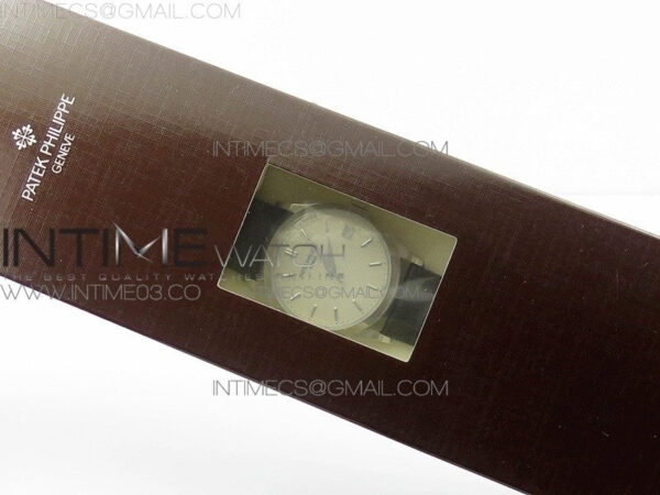 Calatrava 5296G SS ZF 1:1 Best Edition Ivory Dial On Black Leather Strap 324CS (Free box) – Bild 44