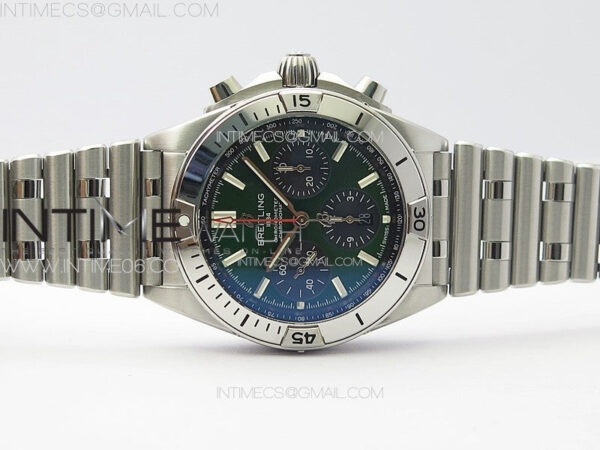 Chronomat B01 42mm SS TF 1:1 Best Edition Green Dial on SS Bracelet A7750 – Bild 3