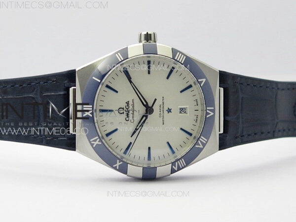 Constellation 131.33.41.21.03.001 SS TW Best Edition White Dial On Blue Gummy Strap A8900 – Bild 3