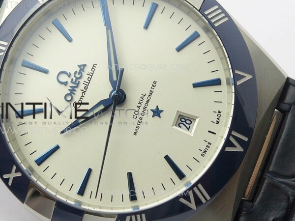 Constellation 131.33.41.21.03.001 SS TW Best Edition White Dial On Blue Gummy Strap A8900 – Bild 5
