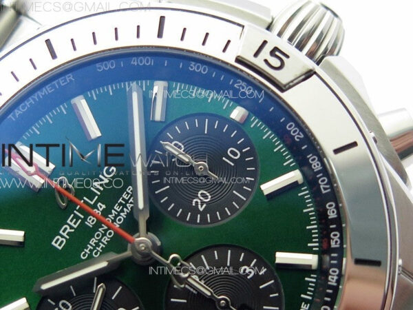Chronomat B01 42mm SS TF 1:1 Best Edition Green Dial on SS Bracelet A7750 – Bild 5