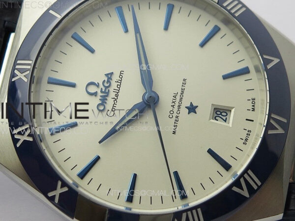 Constellation 131.33.41.21.03.001 SS TW Best Edition White Dial On Blue Gummy Strap A8900 – Bild 7