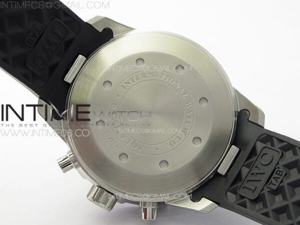 Aquatimer IW376709 SS V6SF 1:1 Best Edition Black Dial on Black Rubber Strap A7750 – Bild 18