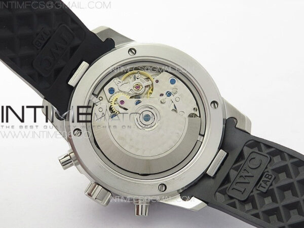 Aquatimer IW376709 SS V6SF 1:1 Best Edition Black Dial on Black Rubber Strap A7750 – Bild 20