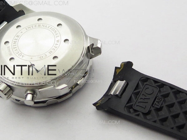 Aquatimer IW376709 SS V6SF 1:1 Best Edition Black Dial on Black Rubber Strap A7750 – Bild 22