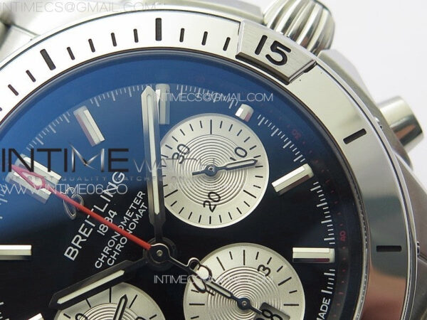 Chronomat B01 42mm SS TF 1:1 Best Edition Black Dial White Subdial on SS Bracelet A7750 – Bild 5