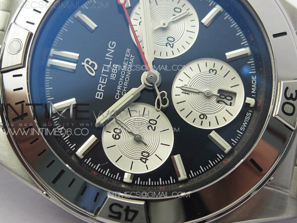 Chronomat B01 42mm SS TF 1:1 Best Edition Black Dial White Subdial on SS Bracelet A7750 – Bild 8