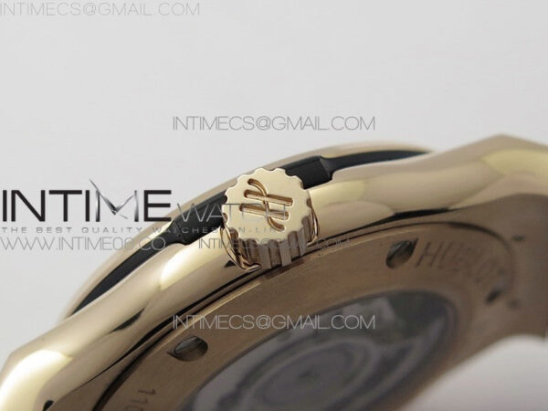 Classic Fusion 42mm RG Paved Diamonds Case/Bezel B50F Gray Dial On Gray Gummy Strap A2892 – Bild 10