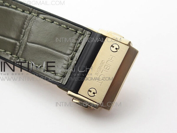 Classic Fusion 42mm RG Paved Diamonds Case/Bezel B50F Gray Dial On Gray Gummy Strap A2892 – Bild 12