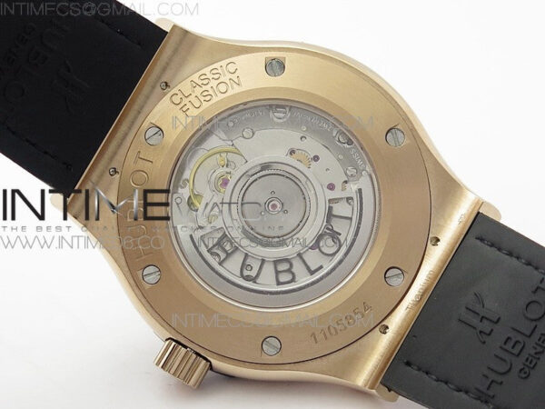 Classic Fusion 42mm RG Paved Diamonds Case/Bezel B50F Gray Dial On Gray Gummy Strap A2892 – Bild 19