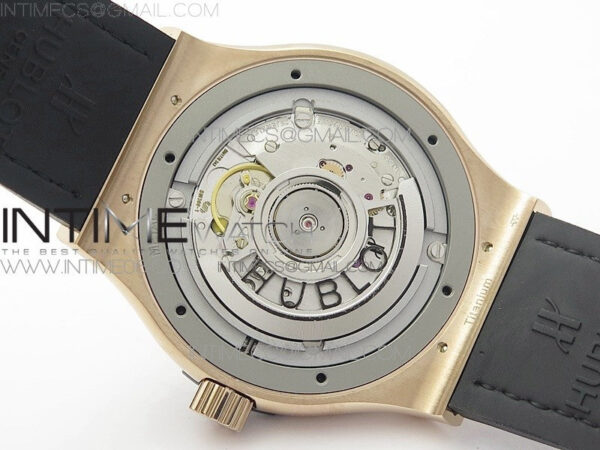 Classic Fusion 42mm RG Paved Diamonds Case/Bezel B50F Gray Dial On Gray Gummy Strap A2892 – Bild 20