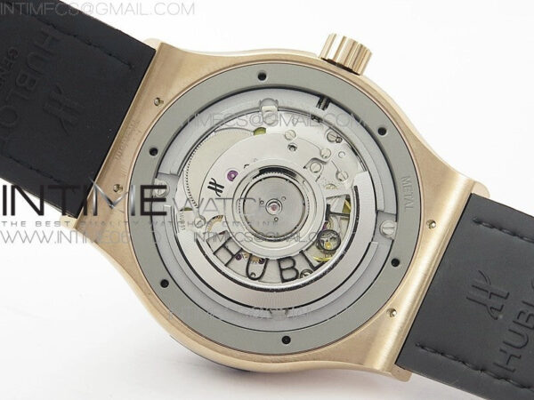 Classic Fusion 42mm RG Paved Diamonds Case/Bezel B50F Gray Dial On Gray Gummy Strap A2892 – Bild 21