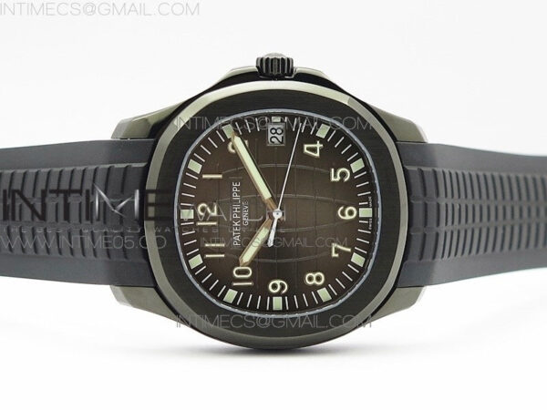 Aquanaut Jumbo 5167A DLC ZF 1:1 Best Edition Black Dial on Black Rubber Strap 324CS(Free Box) – Bild 3