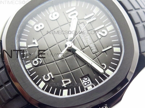 Aquanaut Jumbo 5167A DLC ZF 1:1 Best Edition Black Dial on Black Rubber Strap 324CS(Free Box) – Bild 4