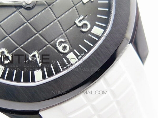 Aquanaut Jumbo 5167A DLC ZF 1:1 Best Edition Black Dial on White Rubber Strap 324CS(Free Box) – Bild 6