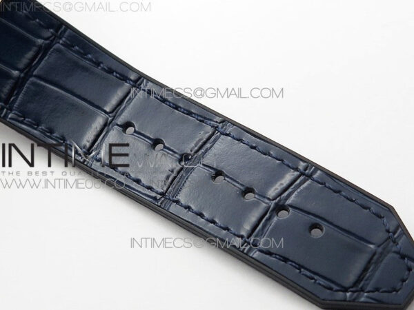 Classic Fusion 42mm RG Paved Diamonds Case/Bezel B50F Blue Dial On Blue Gummy Strap A2892 – Bild 16